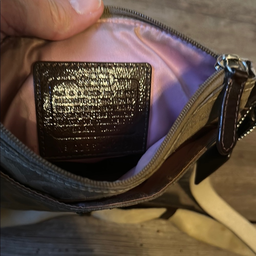 Coach Tan Crossbody Bag with Signature Monogram - Picture 7 of 8